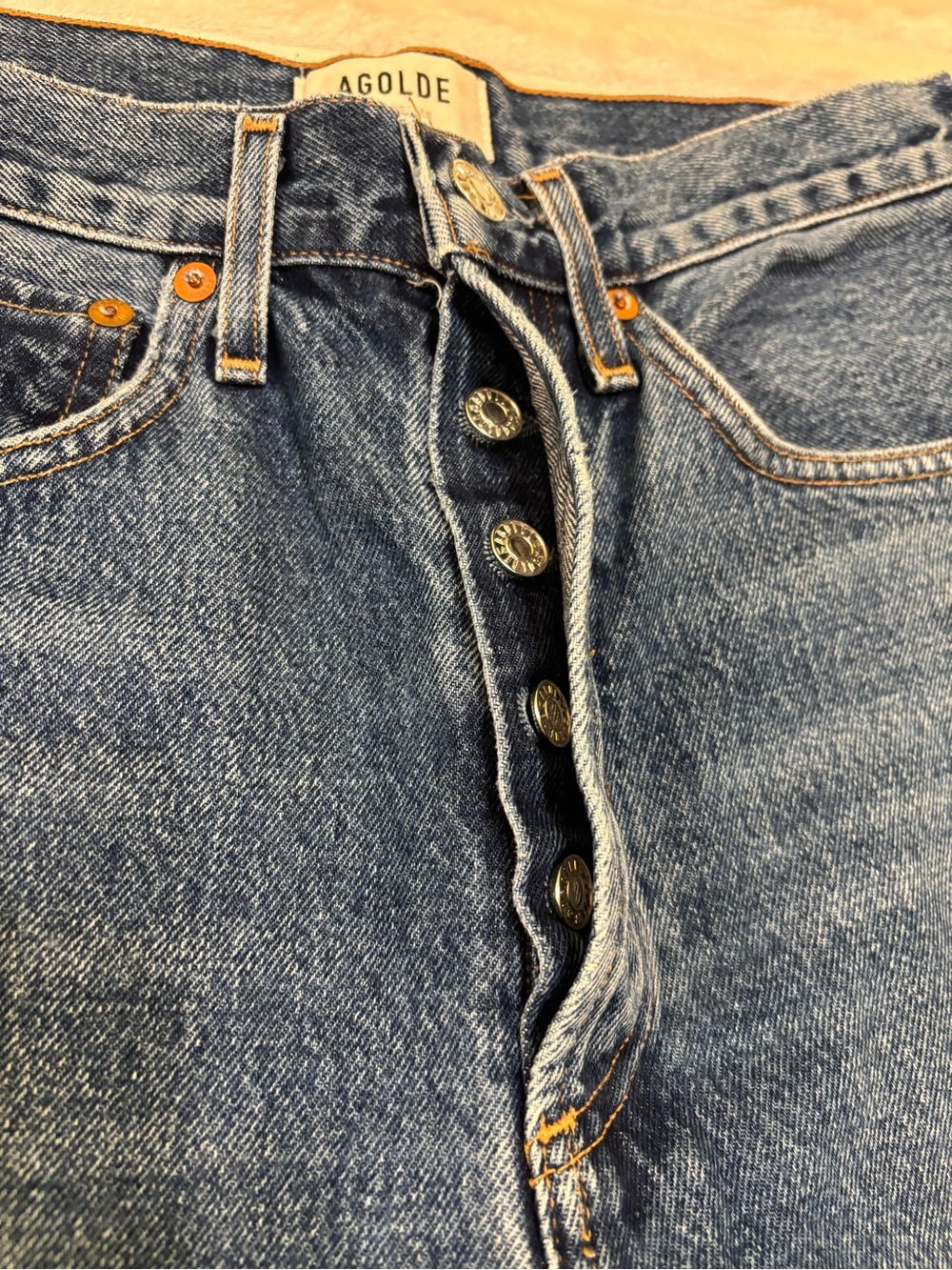 Agolde 90s mid rise jeans 100% cotton sz 26 - Picture 12 of 12